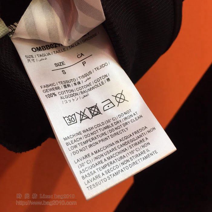 OffWhite男裝 19-20FW新款 最高品質 off新款圓領衛衣 off黑色套頭男衛衣 男士秋季新款單品  tzy2236